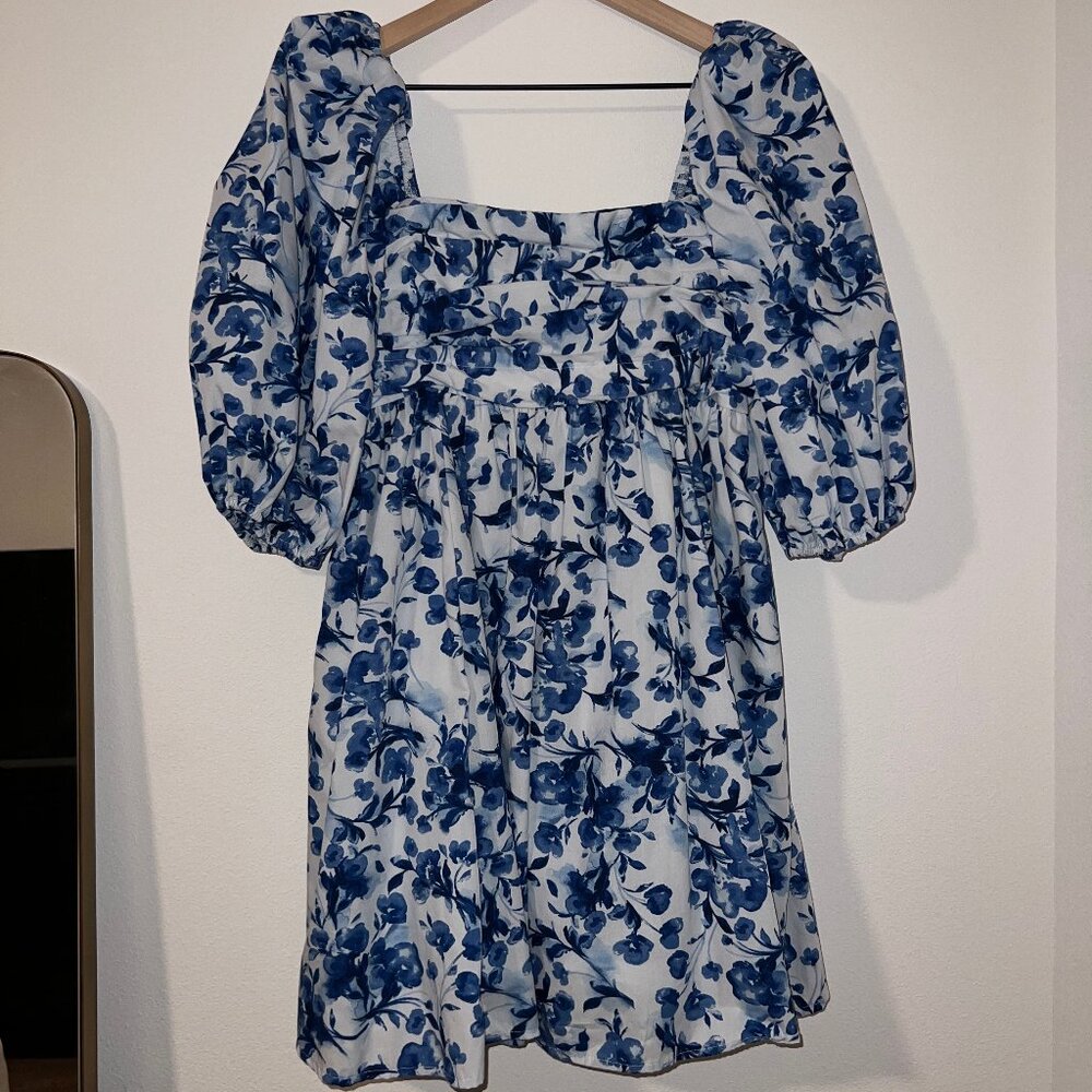 Abercrombie & Fitch Blue Floral Mini Dress